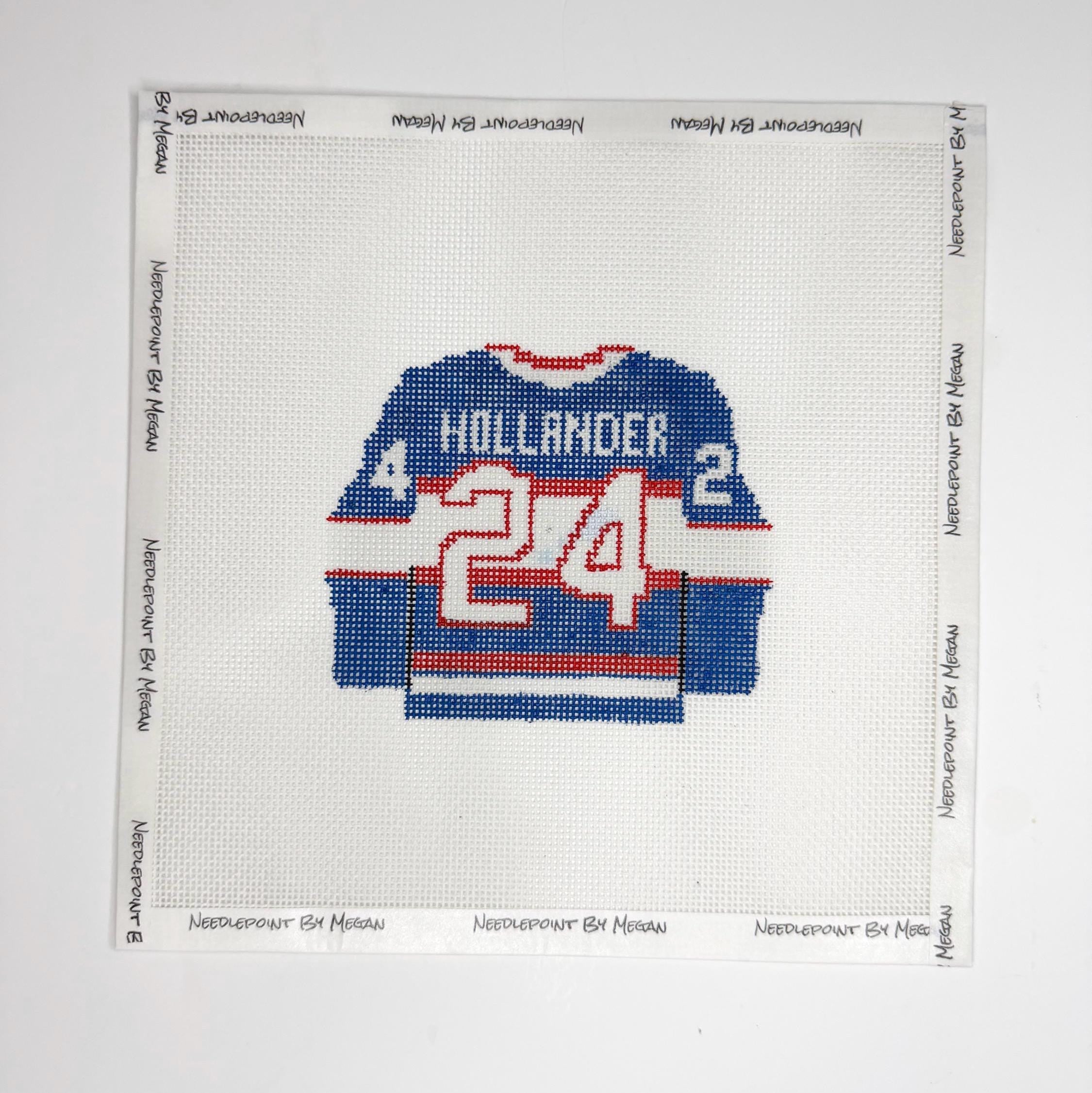 Hollander hockey jersey needlepoint canvas