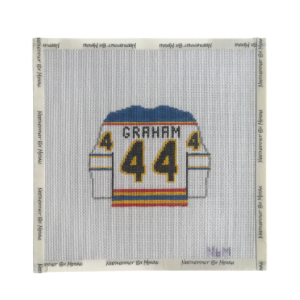 Graham hockey jersey needlepoint canvas
