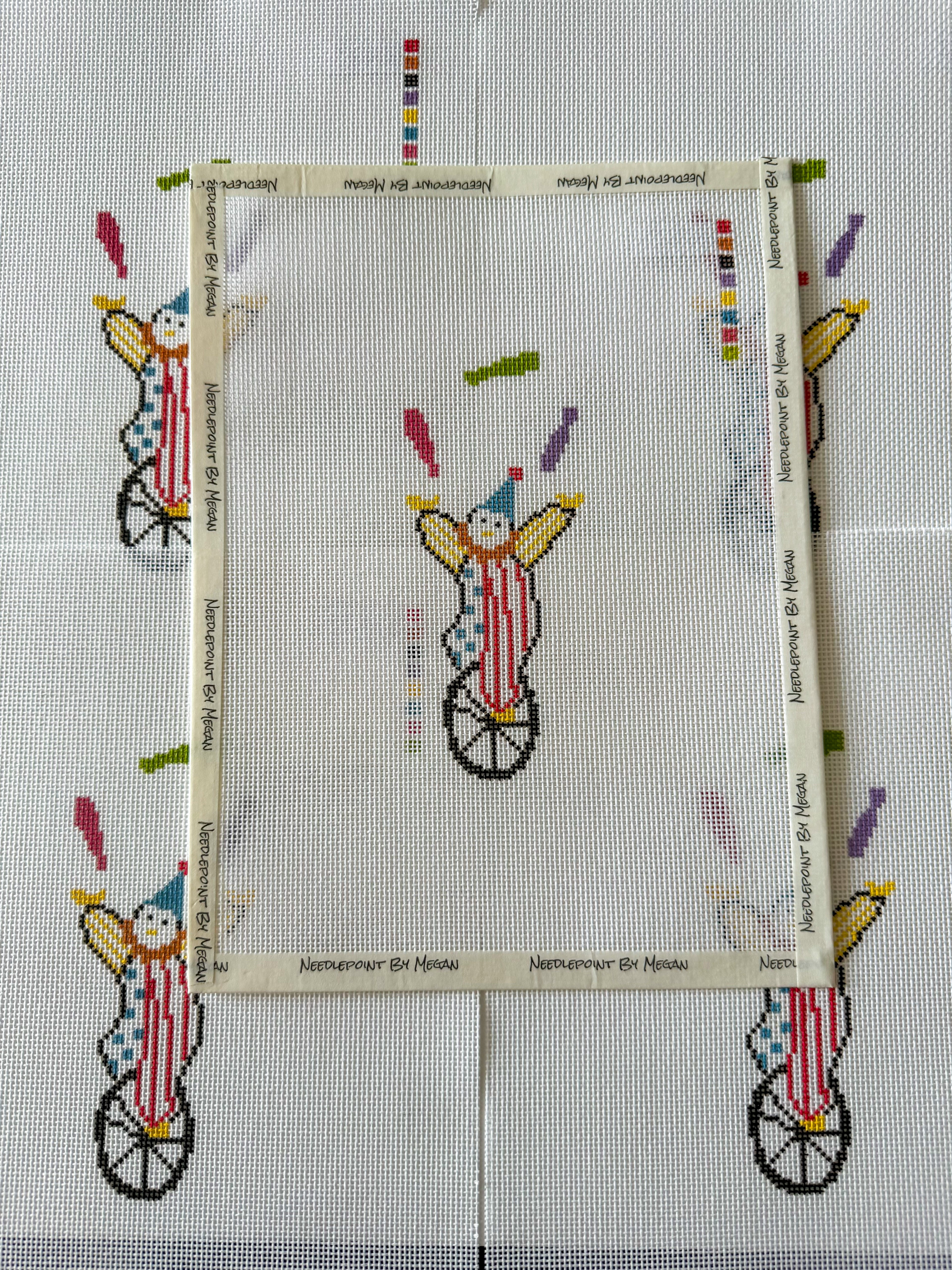 Clown Juggling on Unicycle