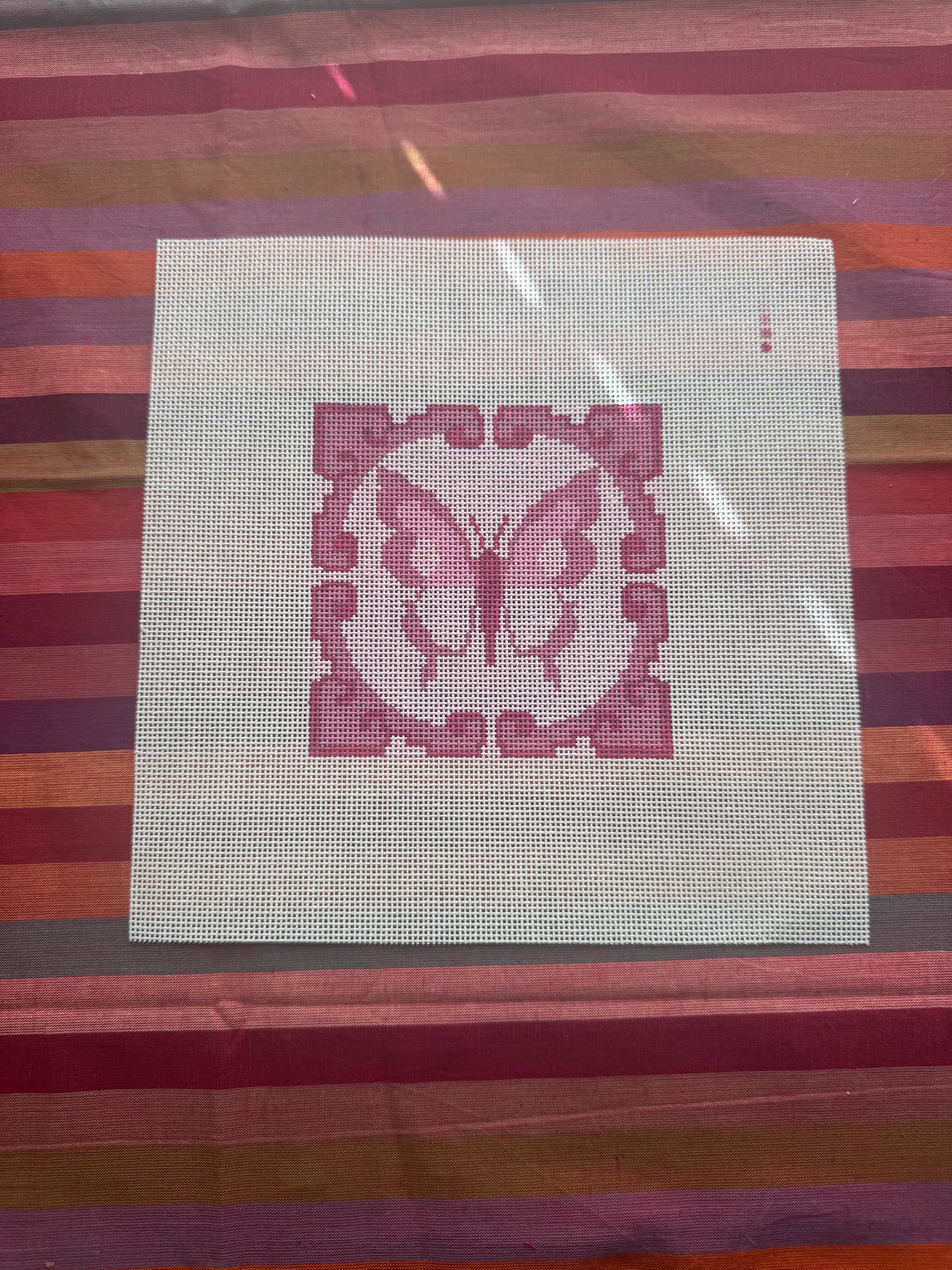 Pink butterfly tile