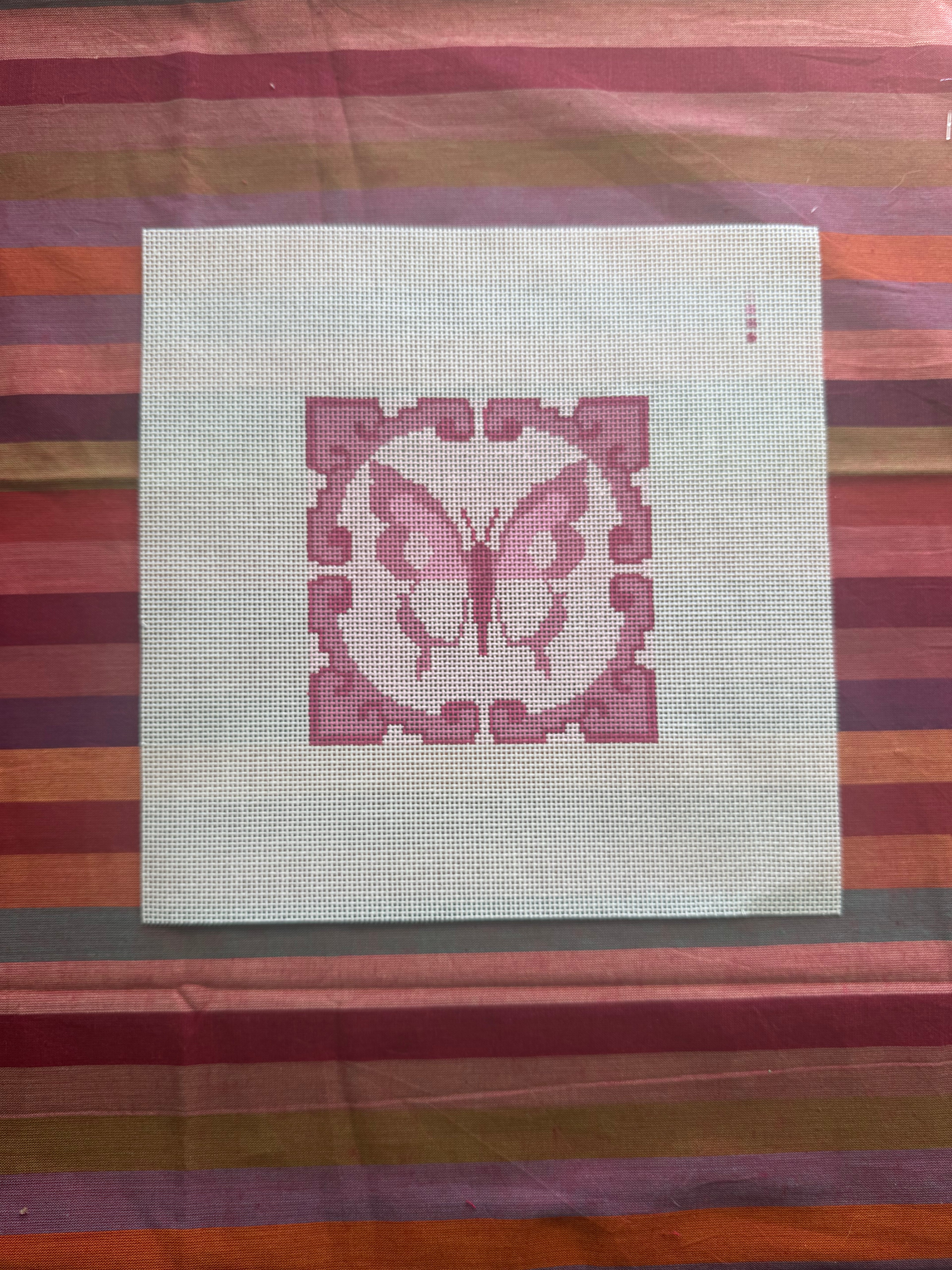 Pink butterfly tile