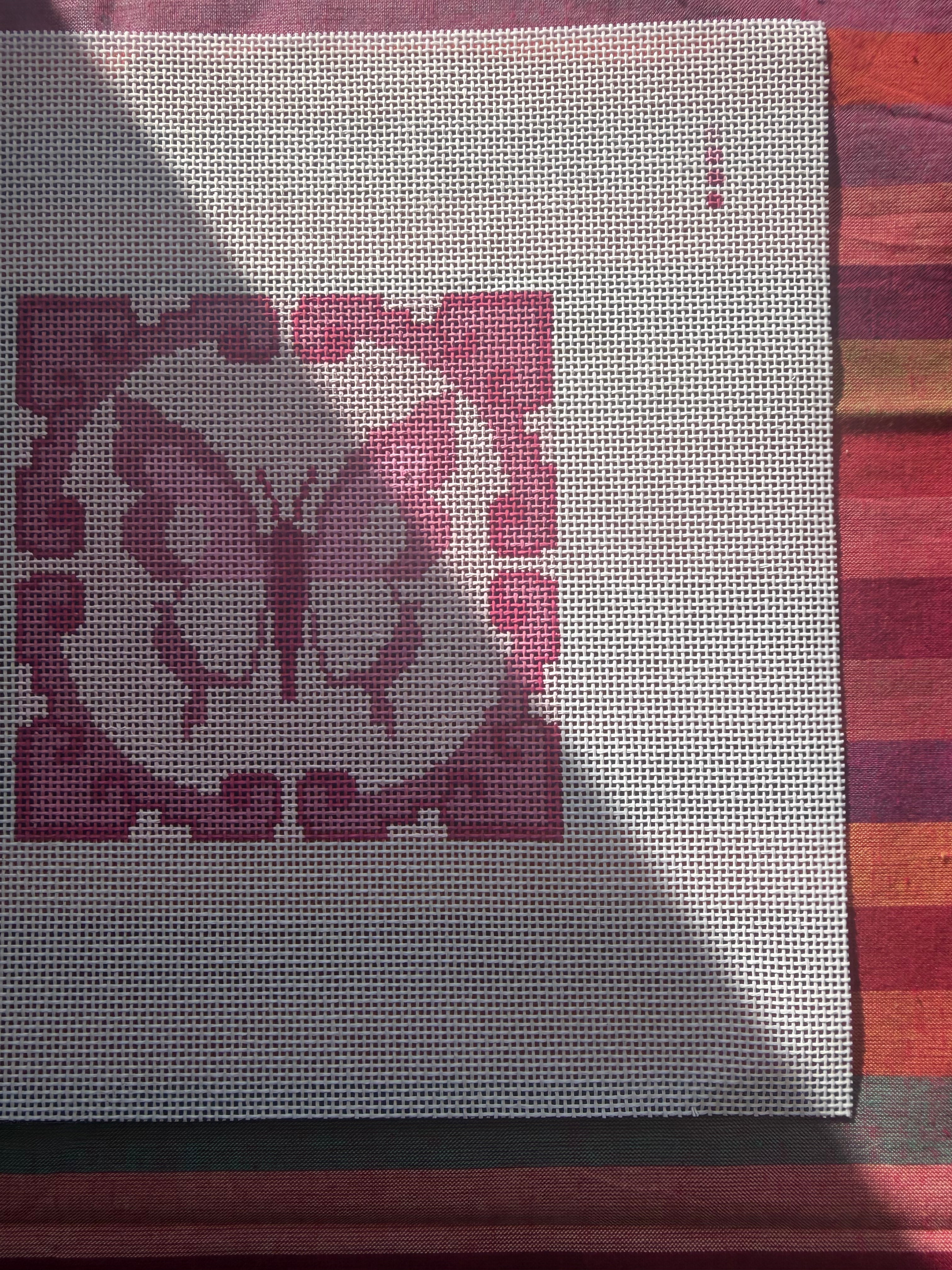 Pink butterfly tile