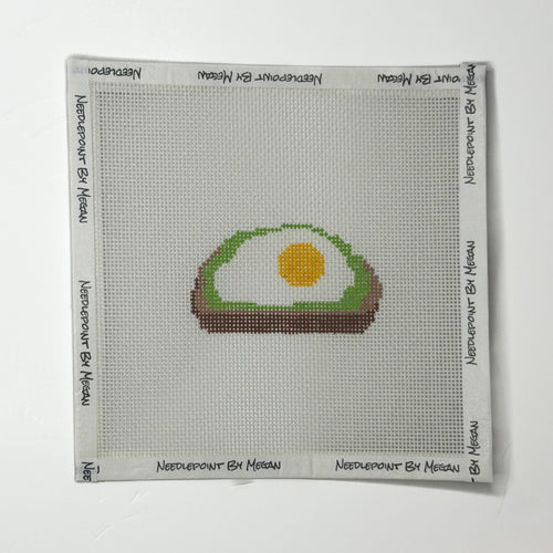 Avocado Toast Needlepoint Canvas: Modern Mini Design